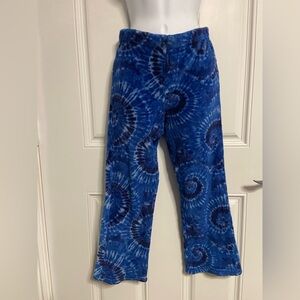 T29- GRATEFUL DEAD Blue Tie Dye Plushy Pajama Pants